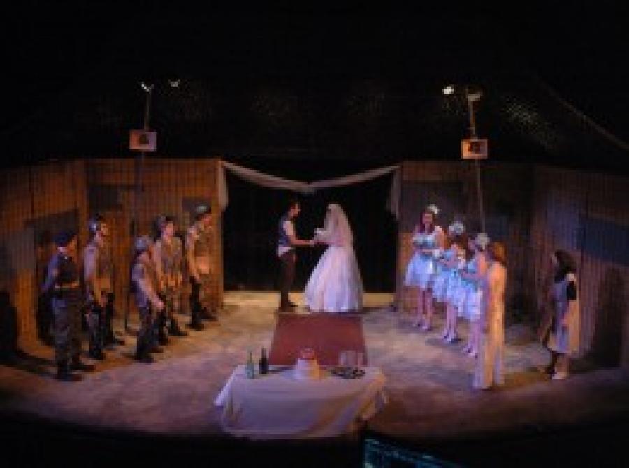 Wedding on a stage in a play